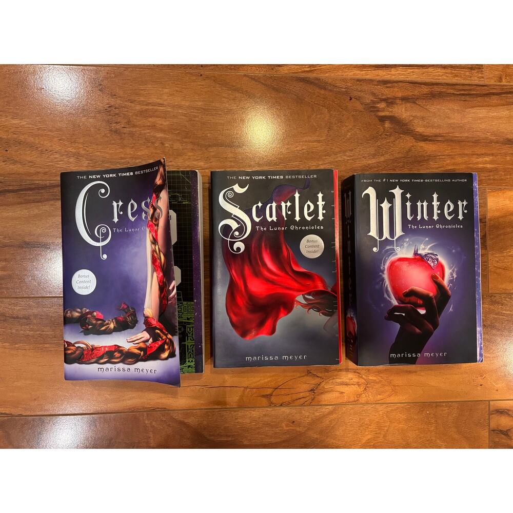 The Lunar Chronicles books 2,3 and 4 by Marissa Meyer, paperback